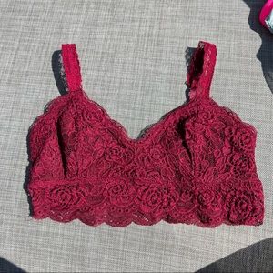 Lace garnet bralette by Mudd